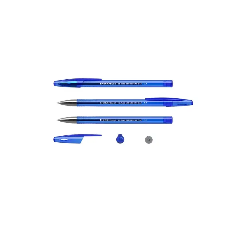 Erichkrause R-301 Original Boligrafo de Tinta de Gel - Punta 0.5mm - Trazo 0.4mm - Cuerpo Translucido Tintado - Grip Perfilado C
