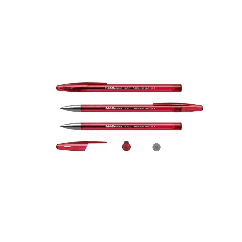 Erichkrause R-301 Original Boligrafo de Tinta de Gel - Punta 0.5mm - Trazo 0.4mm - Cuerpo Translucido Tintado - Grip Perfilado C