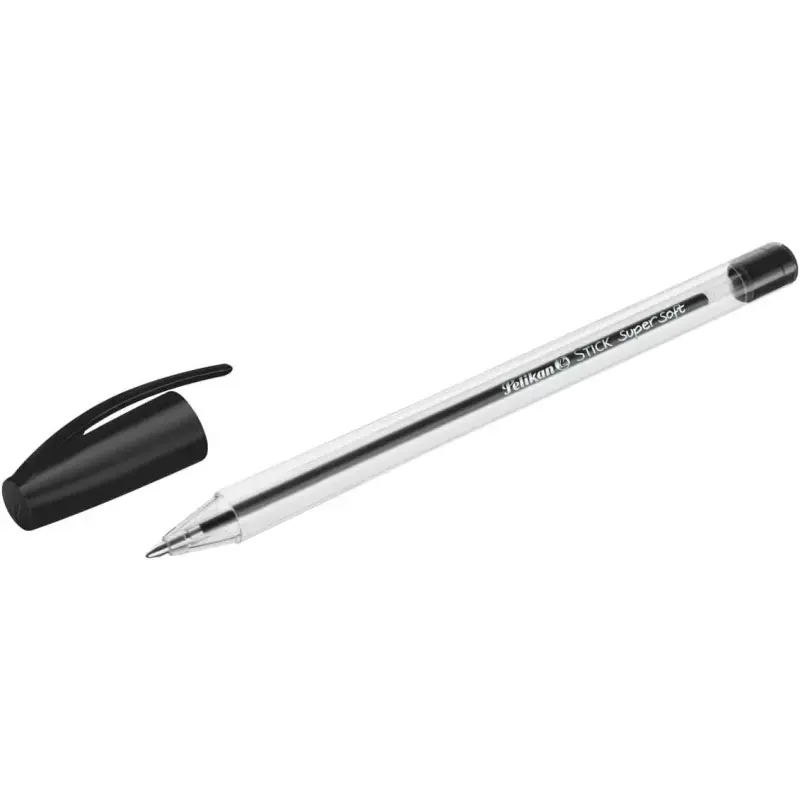 Pelikan Stick Super Soft Boligrafo Trazo 1mm - Tinta Super Fluida - Empuñadura Triangular - Color Negro | Ahorro Imprimiendo