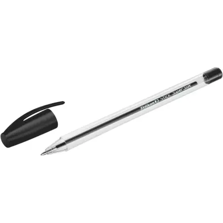 Pelikan Stick Super Soft Boligrafo Trazo 1mm - Tinta Super Fluida - Empuñadura Triangular - Color Negro | Ahorro Imprimiendo