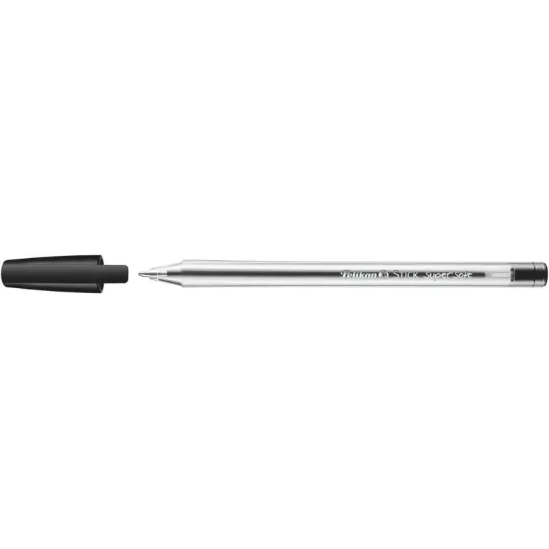 Pelikan Stick Super Soft Boligrafo Trazo 1mm - Tinta Super Fluida - Empuñadura Triangular - Color Negro | Ahorro Imprimiendo