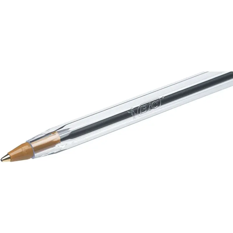 Bic Cristal Original Boligrafo de Bola - Punta Redonda de 1.0mm - Trazo 0.4mm - Tinta con Base de Aceite - Color Azul | Ahorro I