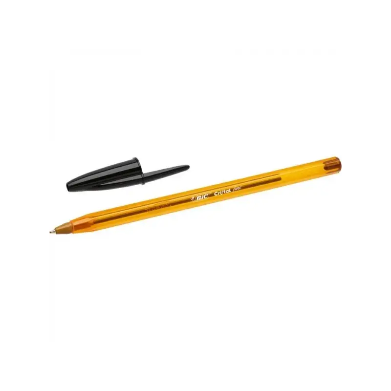Bic Cristal Original Fine Boligrafo de Bola - Punta Redonda de 0.8mm - Trazo de 0.30mm - Tinta con Base de Aceite - Translucido