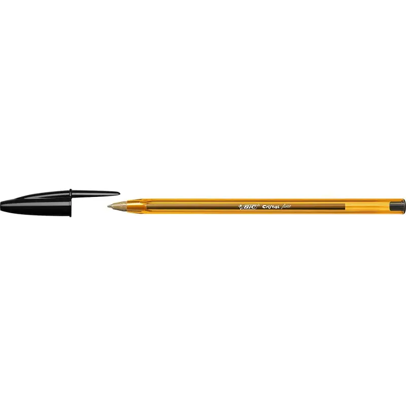 Bic Cristal Original Fine Boligrafo de Bola - Punta Redonda de 0.8mm - Trazo de 0.30mm - Tinta con Base de Aceite - Translucido