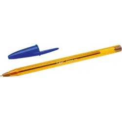Bic Cristal Original Fine Boligrafo de Bola - Punta Redonda de 0.8mm - Trazo de 0.30mm - Tinta con Base de Aceite - Translucido