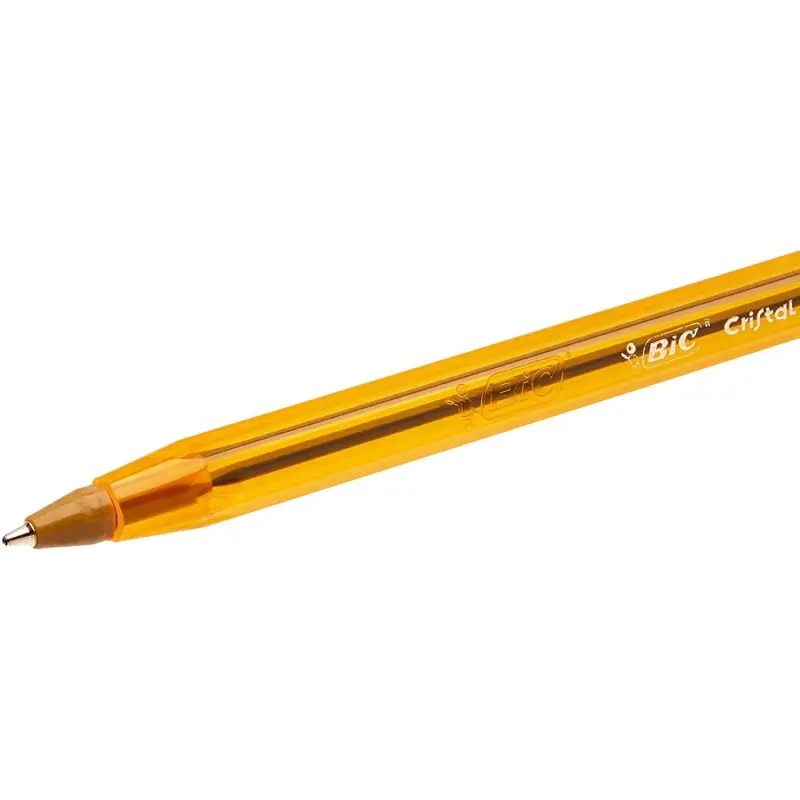 Bic Cristal Original Fine Boligrafo de Bola - Punta Redonda de 0.8mm - Trazo de 0.30mm - Tinta con Base de Aceite - Translucido