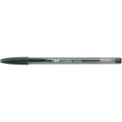 Bic Cristal Large Boligrafo de Bola - Punta Gruesa de 1.6mm - Trazo de 0.60mm - Tinta con Base de Aceite - Translucido - Color N