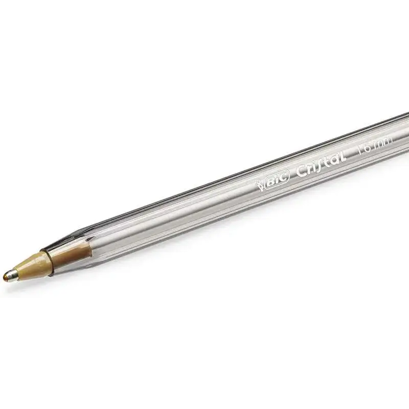 Bic Cristal Large Boligrafo de Bola - Punta Gruesa de 1.6mm - Trazo de 0.60mm - Tinta con Base de Aceite - Translucido - Color N