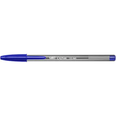 Bic Cristal Large Boligrafo de Bola - Punta Gruesa de 1.6mm - Trazo de 0.60mm - Tinta con Base de Aceite - Translucido - Color A