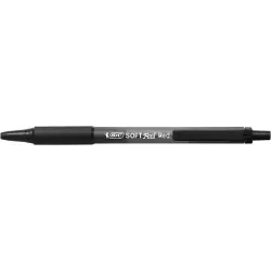 Bic Soft Feel Boligrafo Retractil - Punta Media de 1mm - Cuerpo Translucido con Grip - Color Negro | Ahorro Imprimiendo