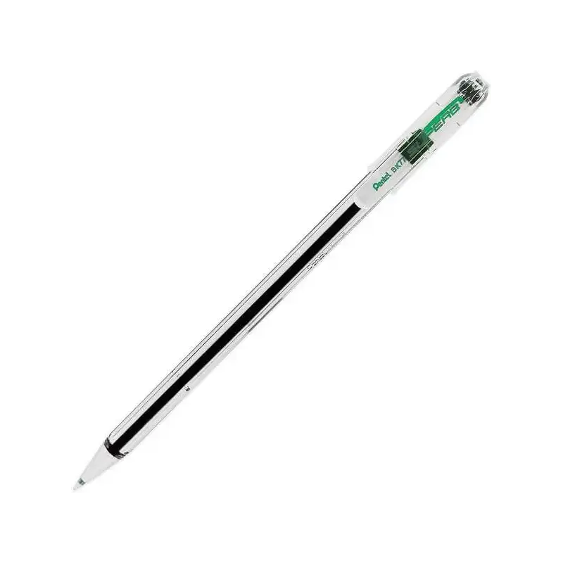 Pentel SuperB Boligrafo de Bola - Punta Fina 0.7mm - Trazo 0.35mm - Tinta con Base de Aceite - Color Verde | Ahorro Imprimiendo
