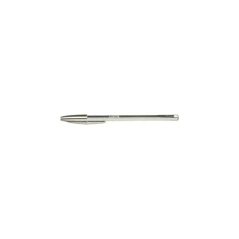 Bic Cristal Shine Boligrafo de Bola - Punta Media de 1.0mm - Tinta con Base de Aceite - Elegante Cuerpo Plateado - Color Negro |