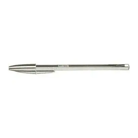 Bic Cristal Shine Boligrafo de Bola - Punta Media de 1.0mm - Tinta con Base de Aceite - Elegante Cuerpo Plateado - Color Negro |