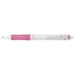 Pilot Boligrafo de Bola Retractil Acroball PureWhite - Recargable - Fabricado con Plastico Reciclado - Punta Redonda 1mm - Trazo