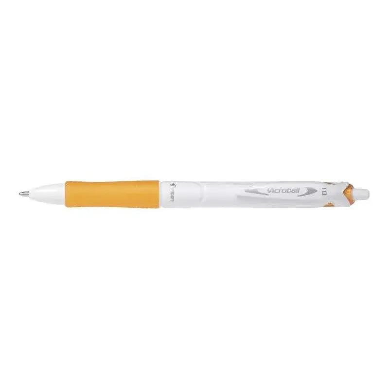 Pilot Boligrafo de Bola Retractil Acroball PureWhite - Recargable - Fabricado con Plastico Reciclado - Punta Redonda 1mm - Trazo