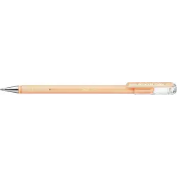 Pentel Hybrid Milky Boligrafo de Bola - Punta Fina 0.8mm - Trazo 0.4mm - Tinta de Gel Opaca - Color Naranja Pastel | Ahorro Impr