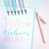 Pentel Hybrid Milky Boligrafo de Bola - Punta Fina 0.8mm - Trazo 0.4mm - Tinta de Gel Opaca - Color Naranja Pastel | Ahorro Impr