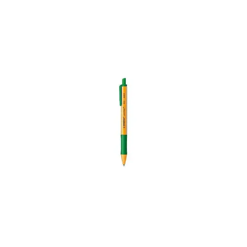 Stabilo Pointball Boligrafo Retractil - Punta de 1mm - Tinta con Base de Aceite - Recargable - 79% Plastico Reciclado - Grip Ant