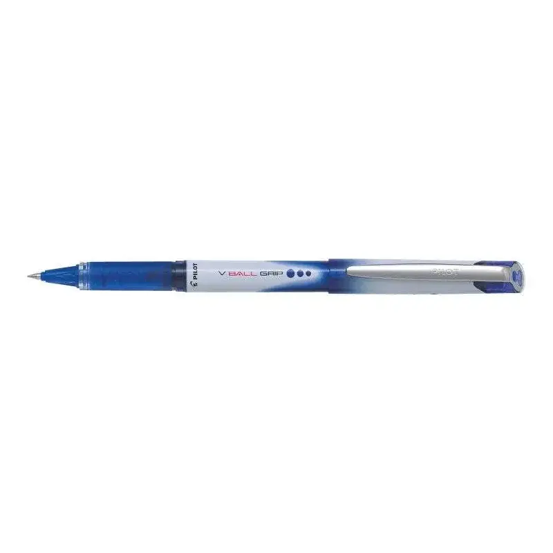 Pilot Boligrafo de Tinta Liquida V Ball Grip 07 - Punta de Bola Conica 0.7mm - Trazo 0.5mm - Grip de Goma - Color Azul | Ahorro