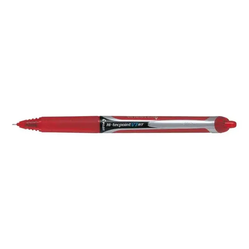 Pilot Boligrafo de Tinta Liquida Hi-Tecpoint V7 RT - Retractil - Recargable - Punta Fina de Aguja 0.7mm - Trazo 0.35mm - Color R