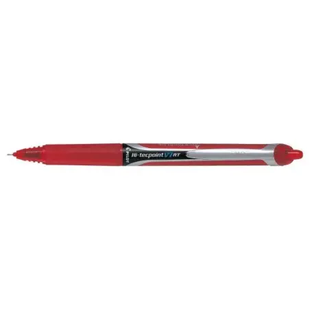 Pilot Boligrafo de Tinta Liquida Hi-Tecpoint V7 RT - Retractil - Recargable - Punta Fina de Aguja 0.7mm - Trazo 0.35mm - Color R