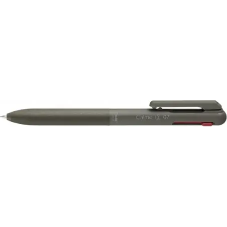 Pentel Calme Boligrafo Retractil de 3 Colores 0.7mm - Cuerpo Color Verde- Colores Tinta Azul, Rojo y Negro | Ahorro Imprimiendo