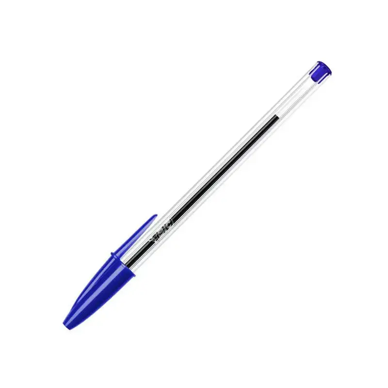 Bic Cristal Original Pack de 10 Boligrafos de Bola - Punta Redonda de 1.0mm - Trazo 0.4mm - Tinta con Base de Aceite - Color Azu