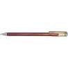 Pentel Hybrid Dual Metallic Pack de 4 Boligrafos de Bola con Tinta Gel Brillante - Punta 1mm - Trazo 0.5mm - Colores Brillantes
