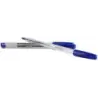 MKtape Pack de 36 Boligrafos Triangulares de Bola - Punta Redonda de 1.0mm - Escritura Suave - Color Azul | Ahorro Imprimiendo