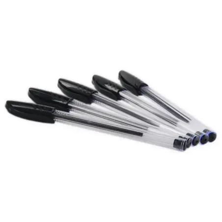 MKtape Pack de 36 Boligrafos Triangulares de Bola - Punta Redonda de 1.0mm - Escritura Suave - Color Negro | Ahorro Imprimiendo