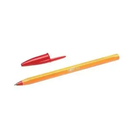 Bic Orange Original Fine Boligrafo de Bola - Punta Redonda de 0.8mm - Trazo de 0.30mm - Tinta con Base de Aceite - Cuerpo Naranj