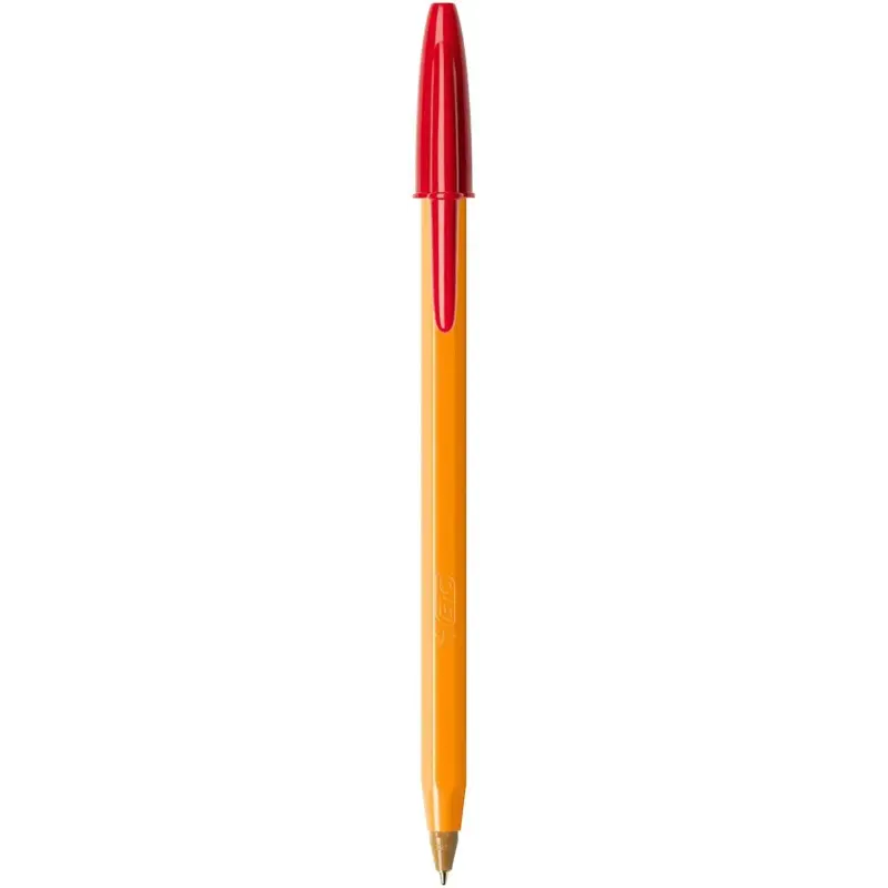 Bic Orange Original Fine Boligrafo de Bola - Punta Redonda de 0.8mm - Trazo de 0.30mm - Tinta con Base de Aceite - Cuerpo Naranj