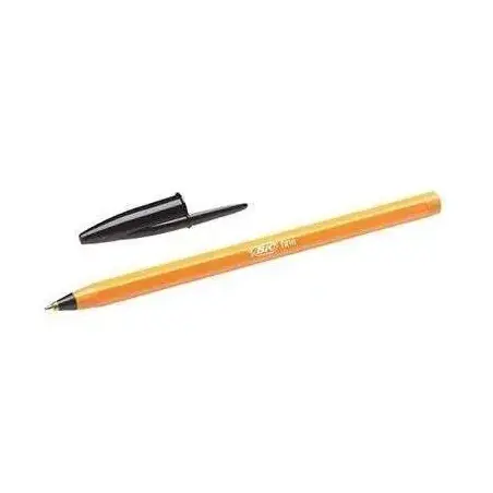 Bic Orange Original Fine Boligrafo de Bola - Punta Redonda de 0.8mm - Trazo de 0.30mm - Tinta con Base de Aceite - Cuerpo Naranj