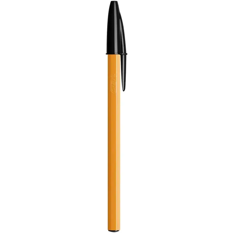 Bic Orange Original Fine Boligrafo de Bola - Punta Redonda de 0.8mm - Trazo de 0.30mm - Tinta con Base de Aceite - Cuerpo Naranj