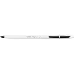 Bic Cristal Up Boligrafo de Bola - Punta de 1.2mm - Tinta con Base de Aceite - Cuerpo Blanco - Color Negro | Ahorro Imprimiendo