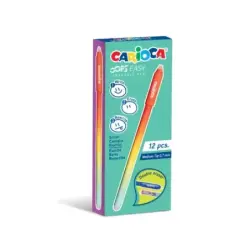 Carioca Oops Easy Boligrafo Borrable con Punta de Ø 0.7mm - Tinta Termo Sensible - Cuerpo con Efecto Degradado - Doble Goma - Co