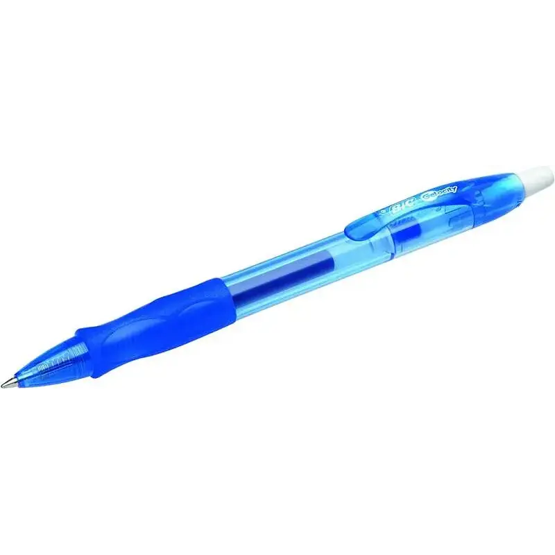 Bic Gel-ocity Original Boligrafo de Tinta Gel Retractil - Punta Media de 0.7mm - Recargable - Grip de Goma - Clip de Plastico -