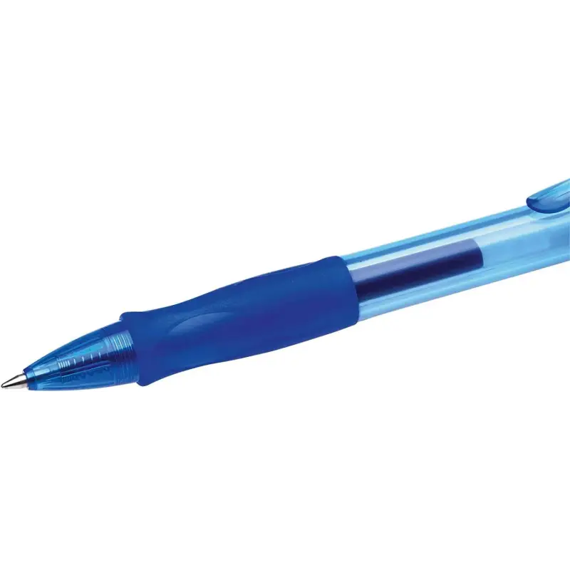 Bic Gel-ocity Original Boligrafo de Tinta Gel Retractil - Punta Media de 0.7mm - Recargable - Grip de Goma - Clip de Plastico -