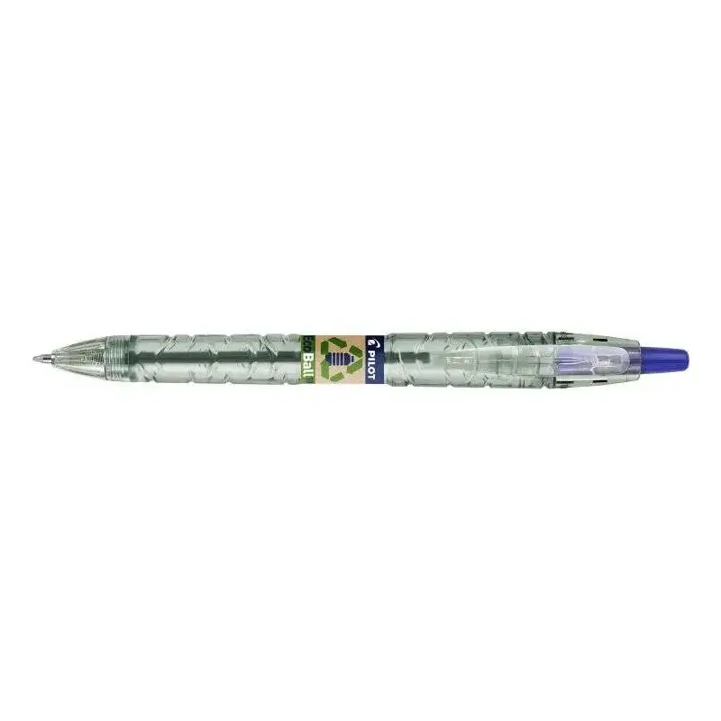 Pilot Boligrafo de Bola Retractil B2P Ecoball BeGreen - Punta Redonda 1mm - Trazo 0.27mm - 86,64% de Plastico Reciclado - Recarg