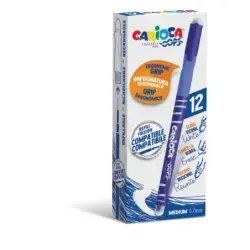 Carioca Oops Boligrafos Borrables - Tinta Termo Sensible - Empuñadura Ergonomica Triangular - Punta Ø 0.7mm - Doble Goma - Recam