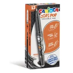 Carioca Oops Pop Boligrafos Borrables - Termo Sensible - Empuñadura Texturizada - Punta de Ø 0.7mm - Doble Goma - Recambios Comp