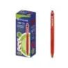 Bismark Fix Boligrafo Retractil Borrable - Punta Fina 0.7mm - Con Clip - Color Rojo | Ahorro Imprimiendo