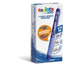 Carioca Oops Boligrafo Borrable Retractil - Tinta Termo Sensible - Empuñadura Ergonomica Triangular - Punta de Ø 0.7mm - Recambi
