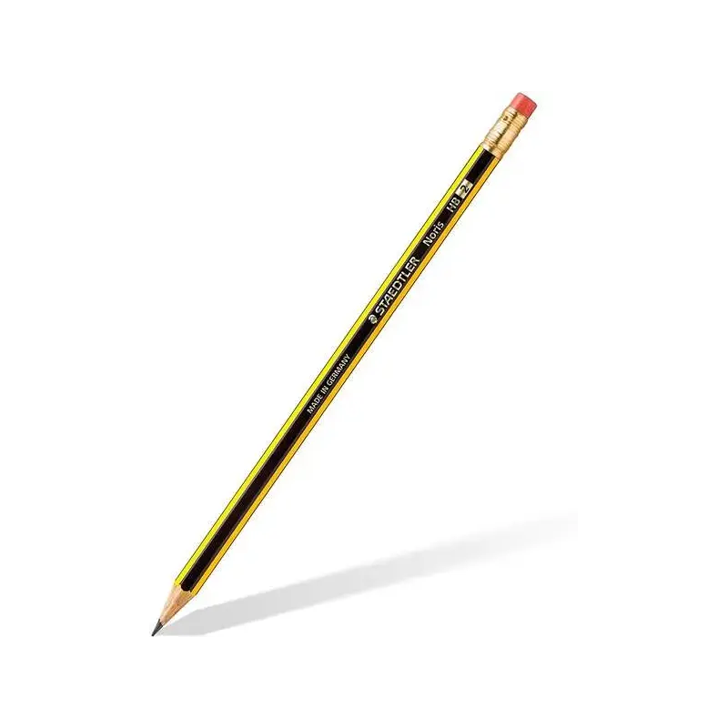 Staedtler Noris 122 Lapiz de Grafito Hexagonal con Goma - Mina HB - Resistencia a la Rotura - Sin PVC ni Latex | Ahorro Imprimie