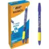 Bic Illusions Boligrafo Borrable - Punta Media de 0.7mm - Grip de Goma - Recargable - Color Azul | Ahorro Imprimiendo