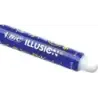 Bic Illusions Boligrafo Borrable - Punta Media de 0.7mm - Grip de Goma - Recargable - Color Azul | Ahorro Imprimiendo