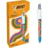 Bic 4 Colours Decors Lines Boligrafo de Bola Retractil - Punta Media de 1.0mm - Tinta con Base de Aceite - 4 Colores | Ahorro Im