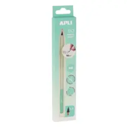Apli Infinite Pencil Nordik Pack de Lapiz Infinito HB + Mina de Recambio + Tapon Protector - Para Escribir hasta 16km - Color Ve