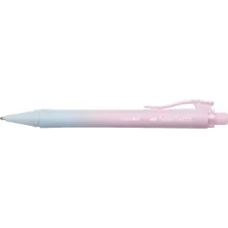 Faber-Castell Daily Ball Flow Edition Blushing Sky Boligrafo Retractil XB - Atractivo Diseño - Tinta Azul Indeleble - Color Rosa