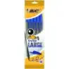 Bic Cristal Large Pack de 5 Boligrafos de Bola - Punta Redonda de 1.6mm - Trazo 0.6mm - Tinta con Base de Aceite - Color Azul |